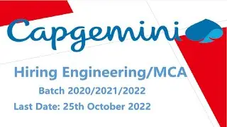 Capegemini off campus drive for freshers/2020,2021,2022 freshers can apply /package 4 LPA/Apply now