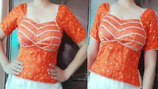 madhubala style long blouse design ll long blouse cutting & stitching 60s 70s actress blouse design