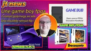 Console Retroid flip 2, Game Bub fpga et 2 compil arcade Polymega !!