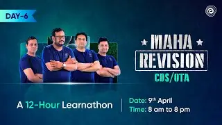 CDS/OTA 1 2022 MahaRevision Series | CDS/OTA 1 2022 Exam Preparation | Achieve Defence Exams | Day 6