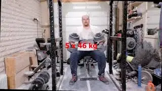 Workout B8: axle C&P, incline DB press, 80 mm block, Silver Bullet & hammer curl (29 January 2022)