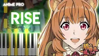 RISE[FULL] - Tate no Yuusha no Nariagari OP (synthesia piano tutorial) MADKID