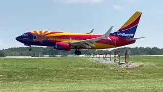 National Aviation Day plane spotting at Cleveland. 2 Southwest specials and Indianapolis Colts BBJ