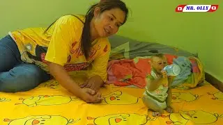 Mommy Disturb Mr. OLLY Drinking Milk