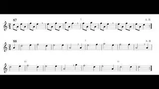 Alto recorder step by step, 6th lesson, exercises 81/102