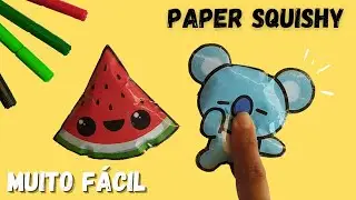 Paper squishy muito f&aacute;cil de fazer ✂️ COM PAPEL E DUREX #FIDGETTOYS