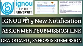 IGNOU 15 MARCH 2022 ASSIGNMENT SUBMISSION GUIDELINES , GRADE CARD , PROJECT ONLINE SUBMISSION