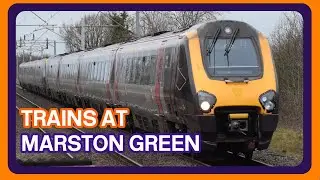 Trains at Marston Green railway station (11/02/2023)