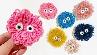 DIY Adorable Fuzzy Crochet Creature | Loop Stitch Tutorial  |  Keychain, Pet Toy, or Brooch Idea