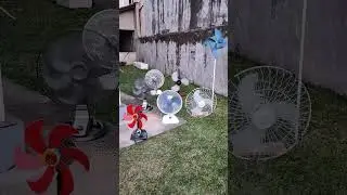 VENTILADORES GIRANDO COM A FOR&Ccedil;A DO VENTO NO JARDIM #canaldopedro #kipasangin #kipas