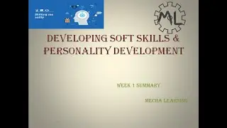 NPTEL :- Developing Soft Skills and Personality Week 1 Summary ( short notes )