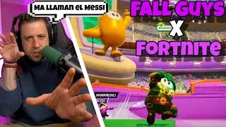 Auronplay juega Fall guys en Fortnite con amigos | Crown Jam |
