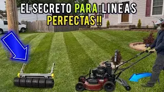 Cómo hacer líneas de grama profesionales? Lawn Striping!