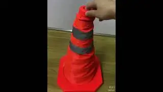 High Visibility Orange Folding Traffic Safety Cone in Guangzhou, Traffic Sign, Safety Cones
