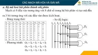 KTS - Bài 10: Các mạch mã hoá và giải mã - Phần 1