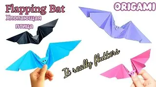 Origami Paper Flapping Bat🦇| Amazing Origami Flying Toy for Kids✨|Origami Craft World 