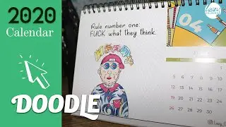 2020 DOODLE Calendar A Fancy thing for your workstation. #2020Calendar #Doodle