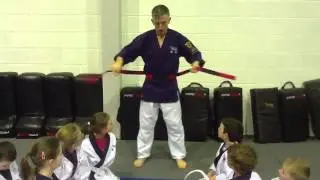 Teaching the Kids to Tie their Belts