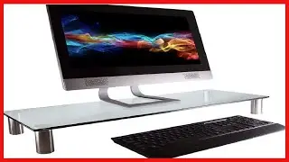 Monoprice 116356 Multimedia Riser Desktop Monitor Stand - Clear Glass, Large 30.8 x 11 Inches Give y