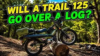 Will a Honda Trail 125 CT125 Go Over A Log? #trail125 #ct125 #honda
