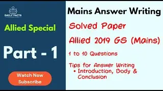 HP GS Allied Mains Previous year solved paper (2019) I Model Answers I Approach for Answers