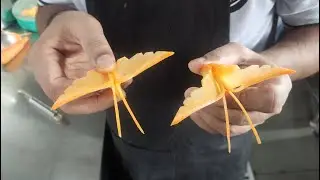 butterfly garnish with carrot 🥕🥕🥕 very simple and easy,🦋🦋🦋🦋🦋🦋🦋#shorts