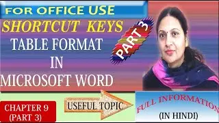 table shortcut keys in ms word | how to create table in ms word | word me table kaise banaye