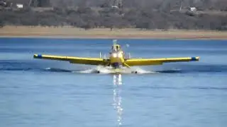 Air Tractor AT-802F Fire Boss LV-HWY amazing landing- taxi - pick up wather - take off practice show