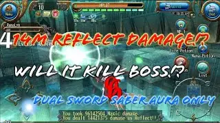 Reflecting 14M Damage Boss with Dual Sword Saber Aura! Will it Kill Boss!? Bug!? - Toram Online