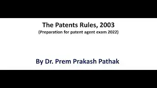 Rules   The Patents Act Patent agent exam Prep