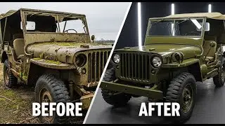 ASMR Restoration Abandoned 1945 Ford Military Jeep Brought Back to Life