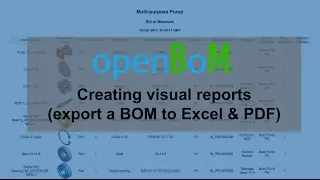 openBoM: creating a BOM visual reports