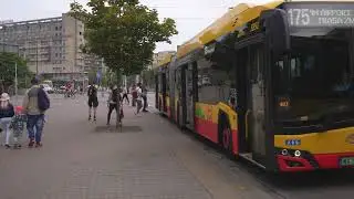 Poland, Warsaw, bus 176 ride from Central station to Pl. Zawiszy