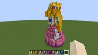 I Built an 8-Bit Princess Peach in Minecraft!