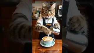 Barista-Kater regiert die Kaffeewelt ☕🐾 #catbarista #catscoffee #felinebarista #baristacat #love&hellip;