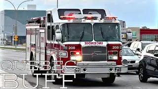Laval Fire Department (SSIL) Multiple trucks responding urgently to emergency calls in Chomedey.