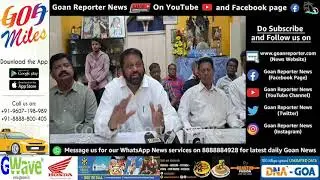 Goan Reporter News: St.Cruz BJP MLA Rodolfo Fernandes press conference on Old Goa Exposition 2024.