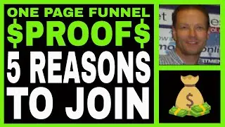 One Page Funnel Review - 5 Reasons To Join - Income $ Proof
