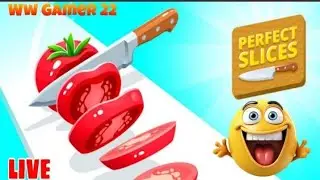 Perfect Slices Playing Game - Fruit Cutting Game | Live Streem #perfectslice​ #short​ #shorts​ Day