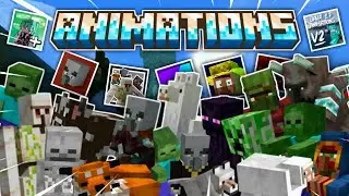 The BEST Animation Packs For Minecraft Bedrock! (Actions & Stuff Alternatives For MCPE 0.26+)