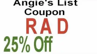 Angies List Promotional Code RAD for 25% Off