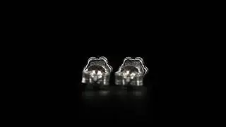 1/10 CTTW Diamond Cluster Floral Stud Earrings in Sterling Silver By DiamondMuse