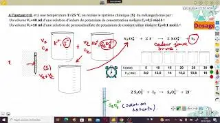 Correction EXERCICE N 1 Cinétique chimique(4ème Sciences+Maths)