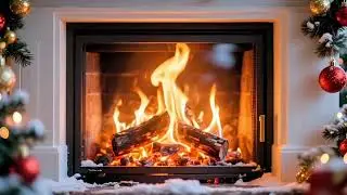 Crackling Fireplace & Christmas Ambience &ndash; Peaceful Holiday Music