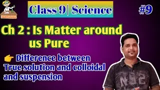 Difference between true solution and suspension and colloidal solution | Class 9 Science |