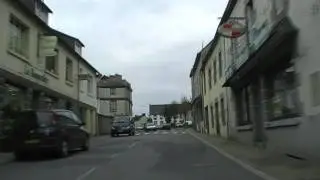 Driving Along Grande Rue, 22320 Corlay, C&ocirc;tes D'Armor, Brittany, France 16th October 2009
