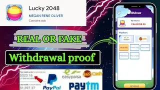 Lucky 2048 App Withdrawal Proof 🔥 | REAL OR FAKE ?