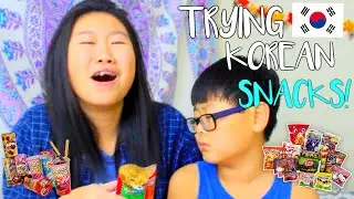 Trying Korean Snacks!! | ASHLELAYY