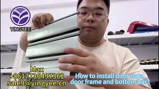 Roller shutter door slats, frames and bottom bar installation. #rollershutter #doors #metaldoor