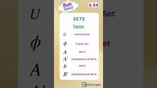 M84) Laws of Complement of a Set | Learn Basics of Sets | Learn Maths